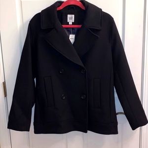 GAP Womens Black Pea Coat